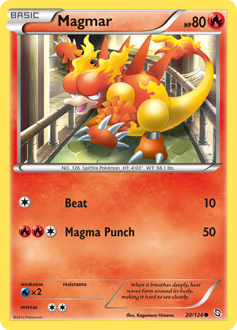 Magmar (20/124) [Black & White: Dragons Exalted] Reverse Holofoil