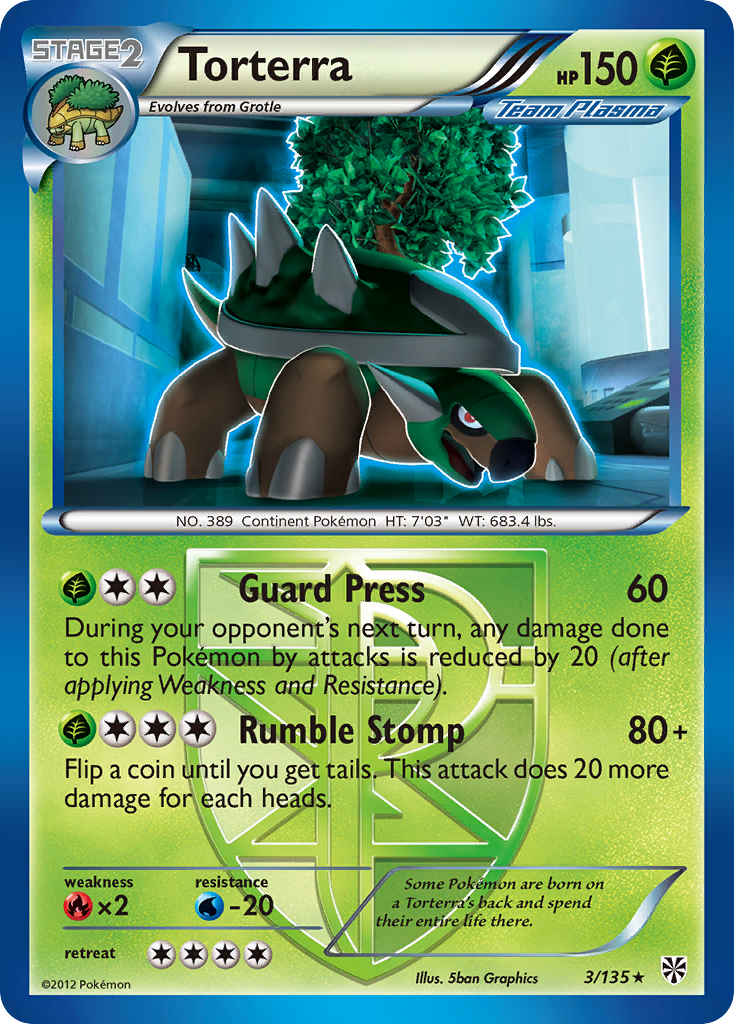 Torterra (3/135) [Black & White: Plasma Storm] Reverse Holofoil