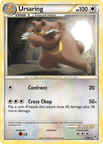 Ursaring (37/95) [HeartGold & SoulSilver: Call of Legends] Reverse Holofoil