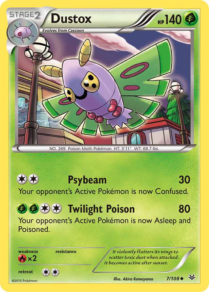 Dustox (7/108) [XY: Roaring Skies] Reverse Holofoil