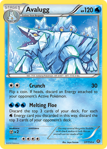 Avalugg (37/114) [XY: Steam Siege] Reverse Holofoil