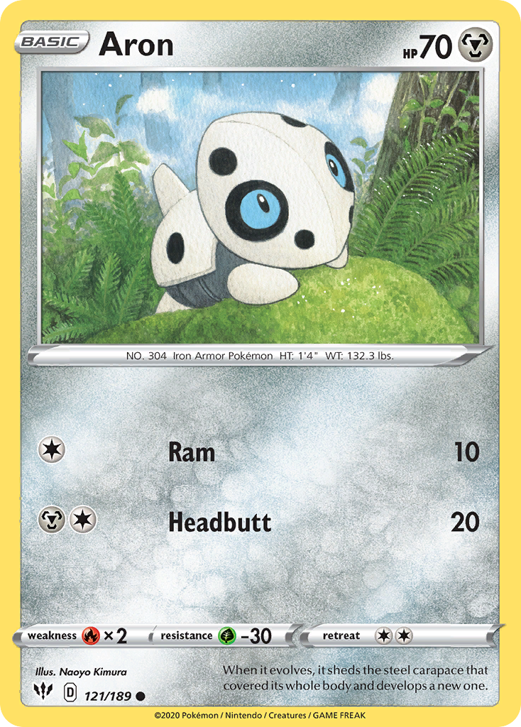 Aron (121/189) [Sword & Shield: Darkness Ablaze] Reverse Holofoil