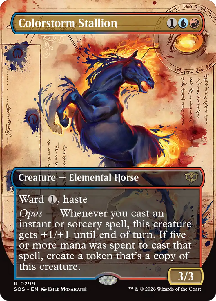 Colorstorm Stallion (Borderless) [Secrets of Strixhaven] Foil
