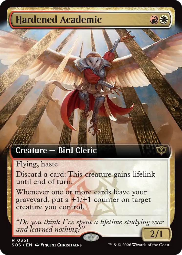 Hardened Academic (Extended Art) [Secrets of Strixhaven] Foil
