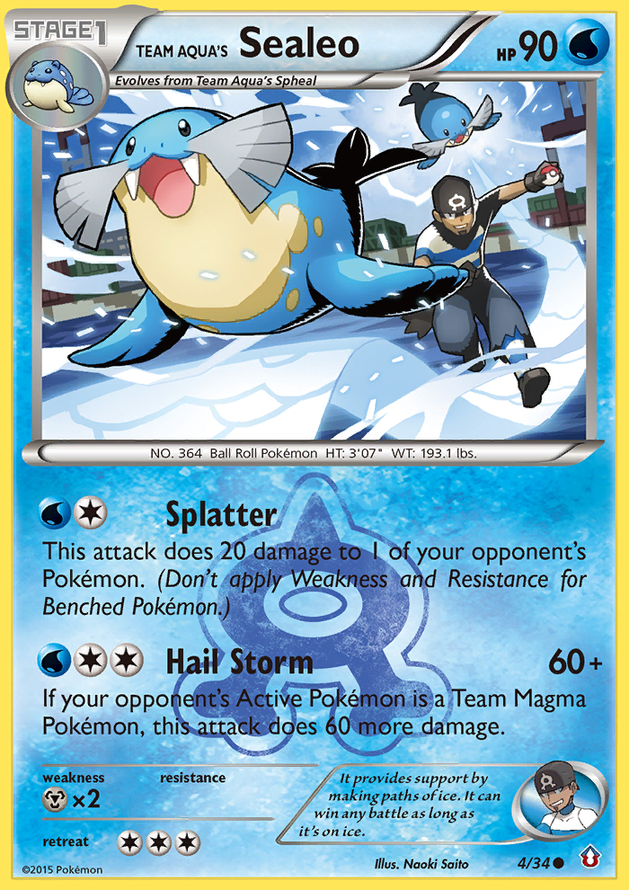 Team Aqua's Sealeo (4/34) [XY: Double Crisis] Reverse Holofoil