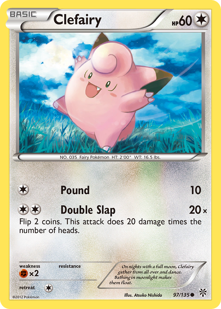 Clefairy (97/135) [Black & White: Plasma Storm] Reverse Holofoil