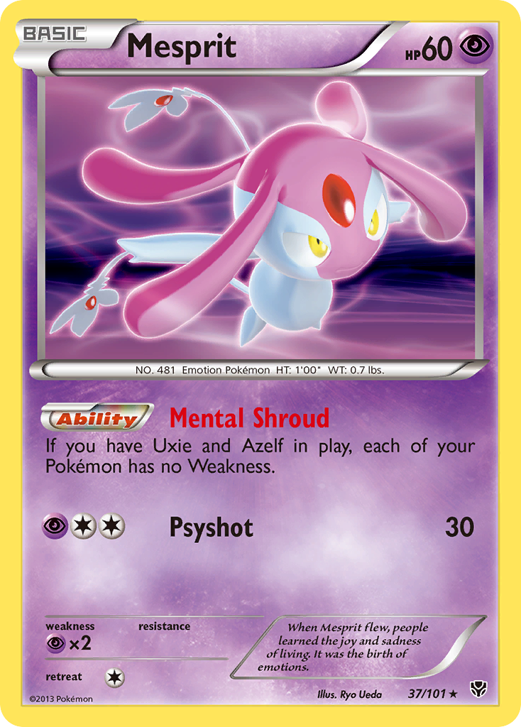 Mesprit (37/101) [Black & White: Plasma Blast] Reverse Holofoil