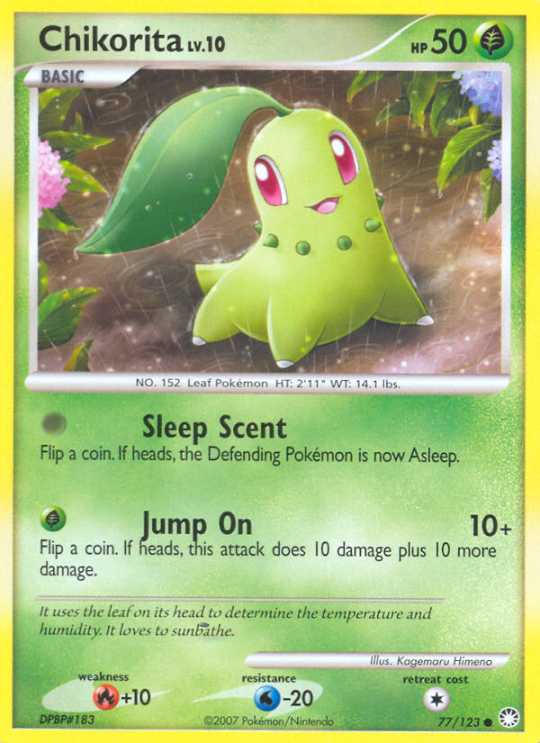 Chikorita (77/123) [Diamond & Pearl: Mysterious Treasures] Reverse Holofoil