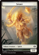 Spirit (0008) // Spirit (0009) Double-Sided Token [Tarkir: Dragonstorm Tokens] Foil