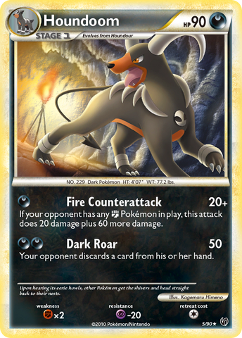 Houndoom (5/90) [HeartGold & SoulSilver: Undaunted] Reverse Holofoil