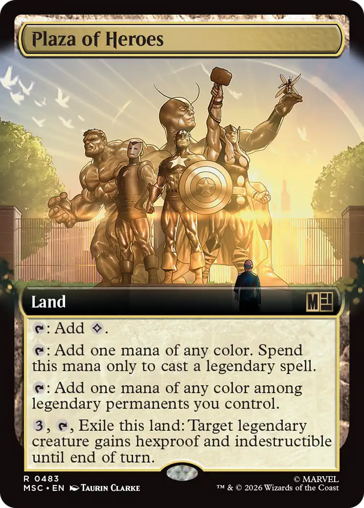Plaza of Heroes (Extended Art) [Marvel Super Heroes Commander] Foil