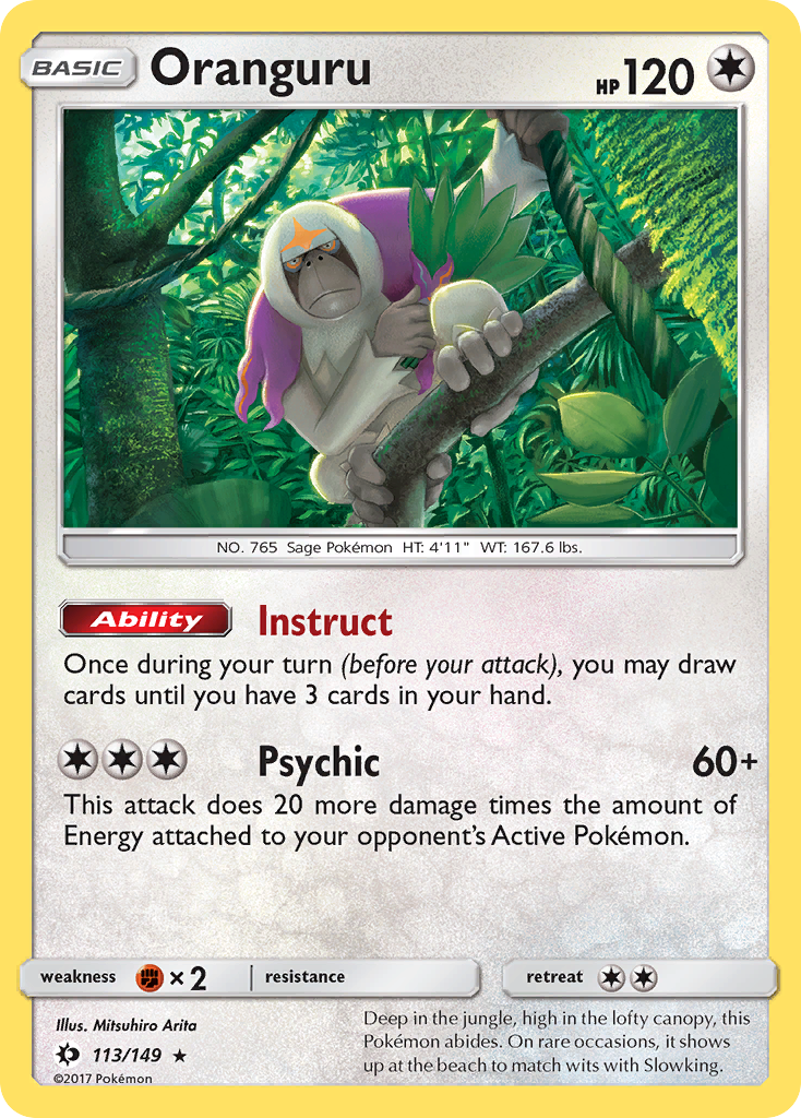 Oranguru (113/149) [Sun & Moon: Base Set] Reverse Holofoil