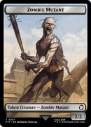Radiation // Zombie Mutant Double-Sided Token [Fallout Tokens] Foil