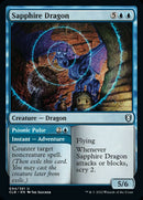 Sapphire Dragon // Psionic Pulse [Commander Legends: Battle for Baldur's Gate] Foil