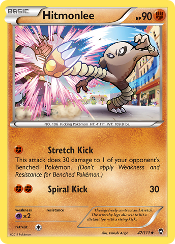 Hitmonlee (47/111) [XY: Furious Fists] Reverse Holofoil