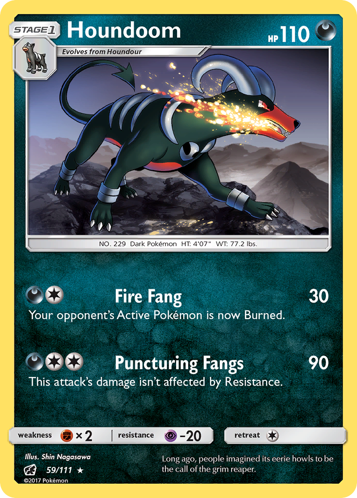 Houndoom (59/111) [Sun & Moon: Crimson Invasion] Reverse Holofoil