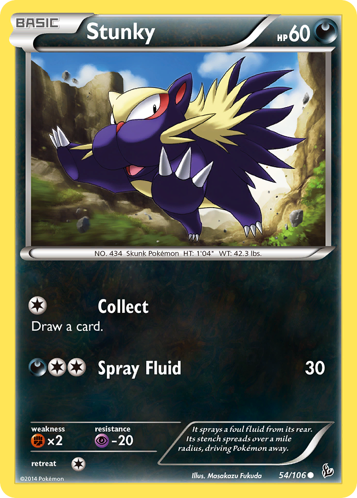 Stunky (54/106) [XY: Flashfire] Reverse Holofoil