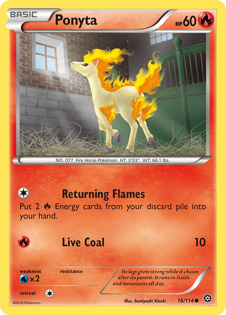 Ponyta (16/114) [XY: Steam Siege] Reverse Holofoil