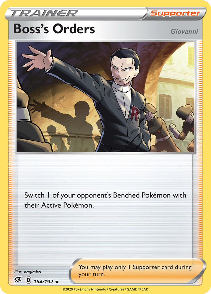 Boss's Orders (154/192) (Giovanni) [Sword & Shield: Rebel Clash] Reverse Holofoil
