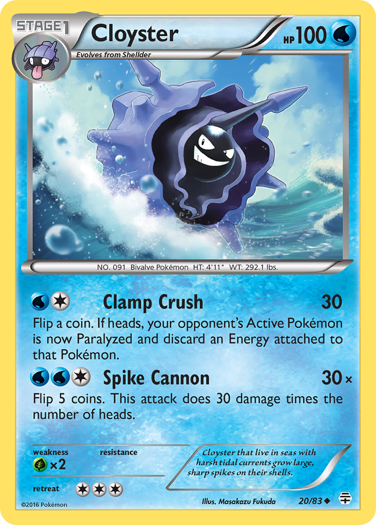 Cloyster (20/83) [XY: Generations] Reverse Holofoil