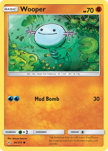 Wooper (96/214) [Sun & Moon: Unbroken Bonds] Reverse Holofoil