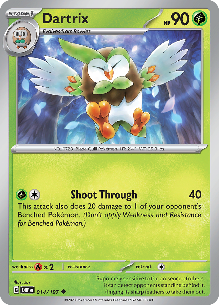 Dartrix (014/197) [Scarlet & Violet: Obsidian Flames] Reverse Holofoil