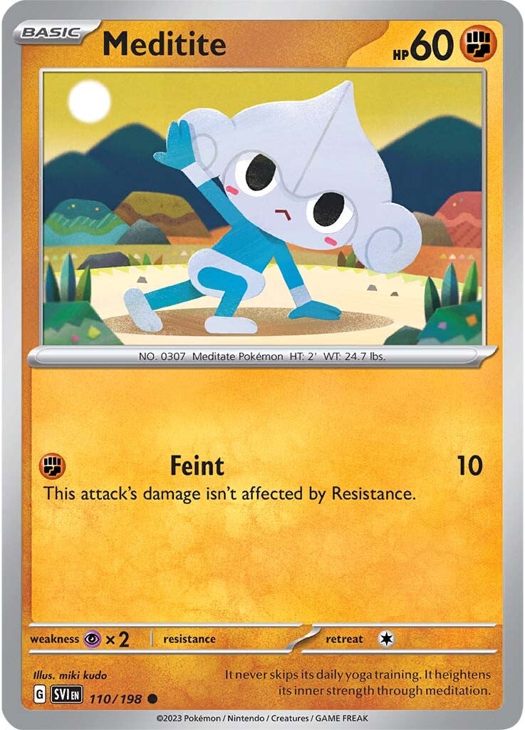 Meditite (110/198) [Scarlet & Violet: Base Set] Reverse Holofoil