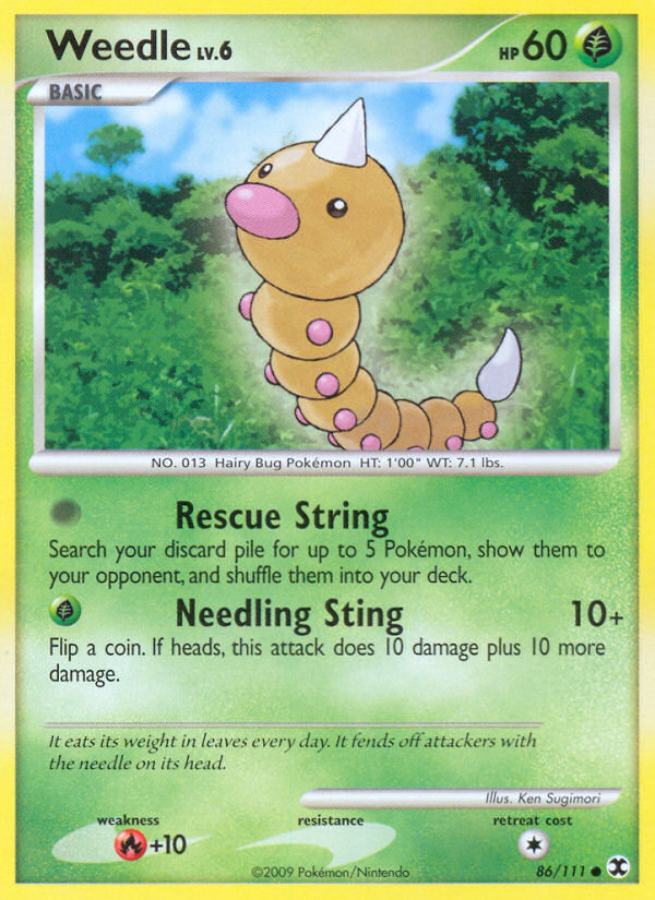 Weedle (86/111) [Platinum: Rising Rivals] Reverse Holofoil