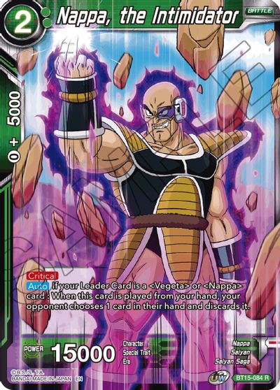 Nappa, the Intimidator (BT15-084) [Saiyan Showdown] Parallel Foil
