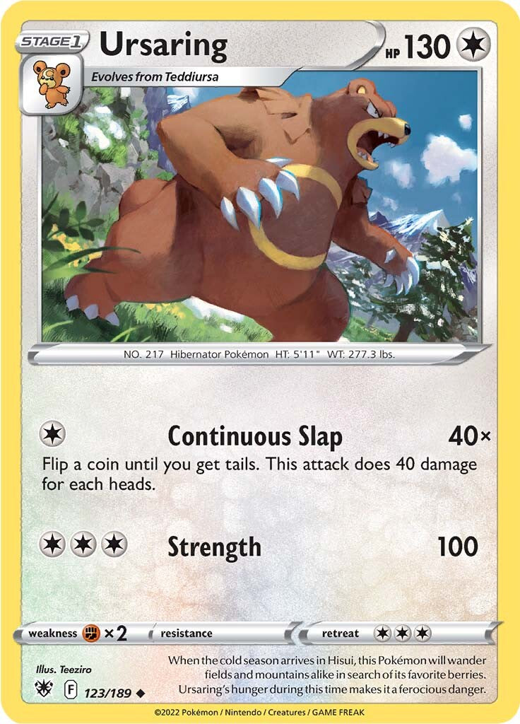 Ursaring (123/189) [Sword & Shield: Astral Radiance] Reverse Holofoil