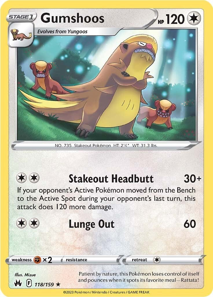 Gumshoos (118/159) [Sword & Shield: Crown Zenith] Reverse Holofoil