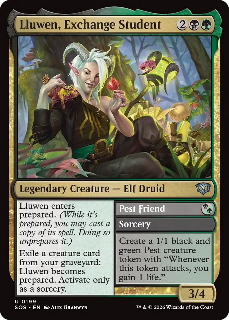 Lluwen, Exchange Student [Secrets of Strixhaven] Foil
