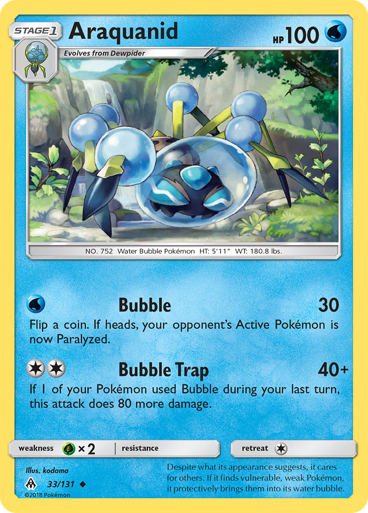 Araquanid (33/131) [Sun & Moon: Forbidden Light] Reverse Holofoil