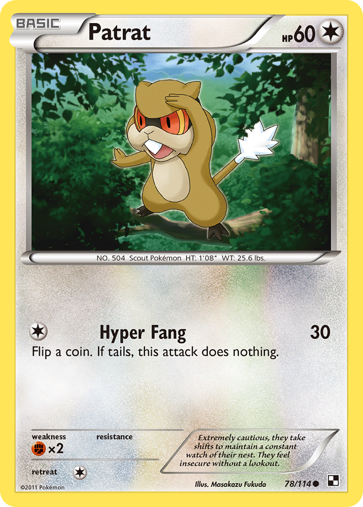 Patrat (78/114) [Black & White: Base Set] Reverse Holofoil