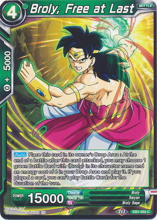 Broly, Free at Last (DB1-052) [Dragon Brawl] Parallel Foil