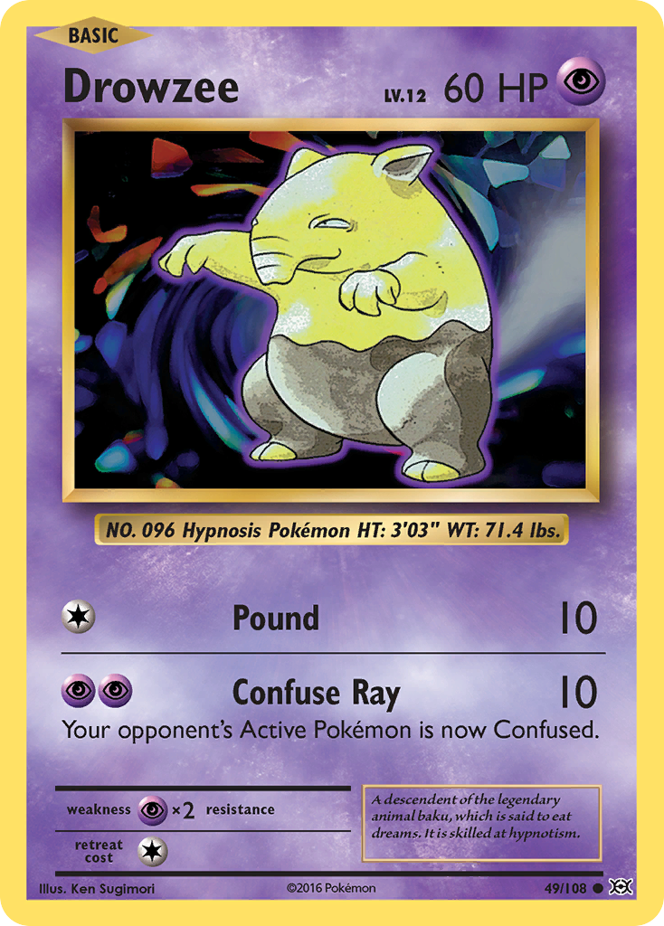 Drowzee (49/108) [XY: Evolutions] Reverse Holofoil