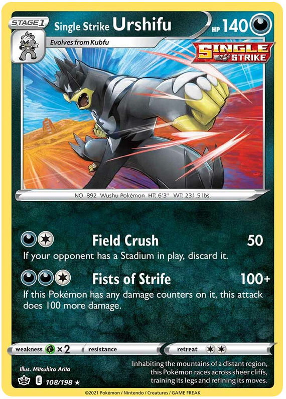 Single Strike Urshifu (108/198) [Sword & Shield: Chilling Reign] Reverse Holofoil