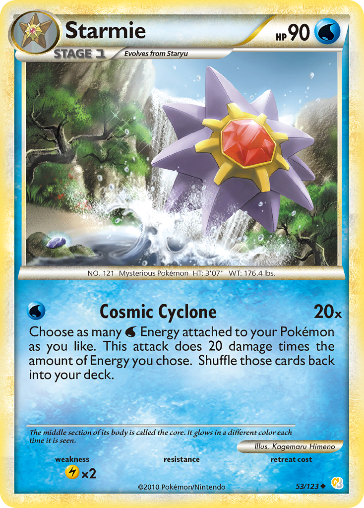 Starmie (53/123) [HeartGold & SoulSilver: Base Set] Reverse Holofoil
