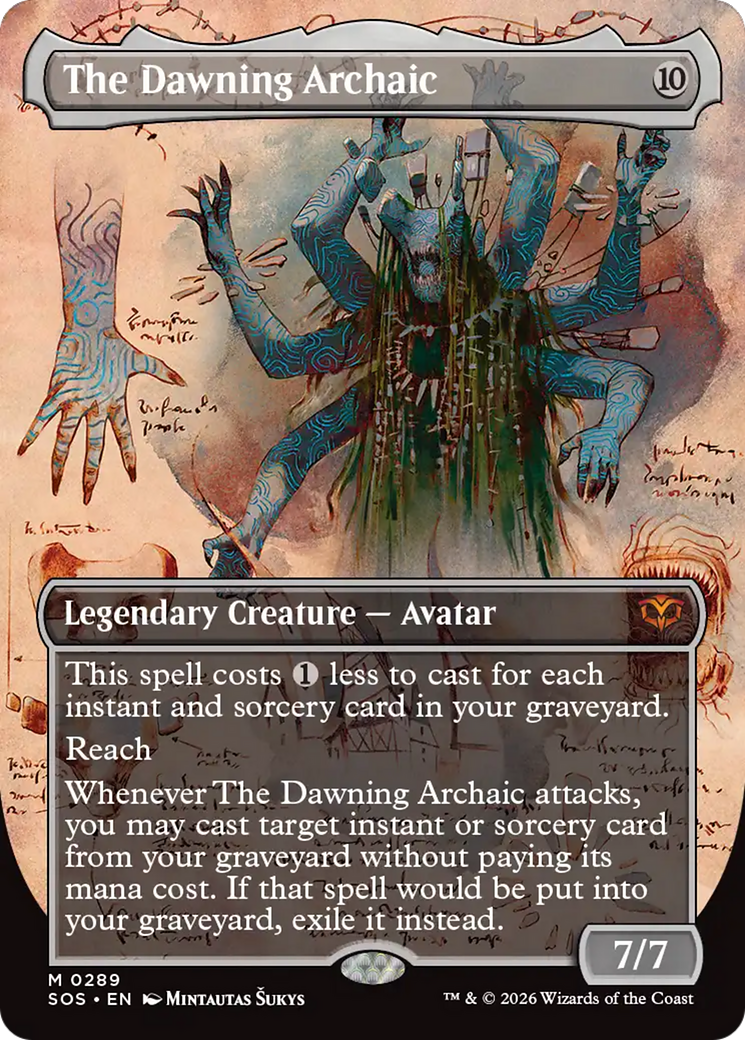The Dawning Archaic (Borderless) [Secrets of Strixhaven] Foil