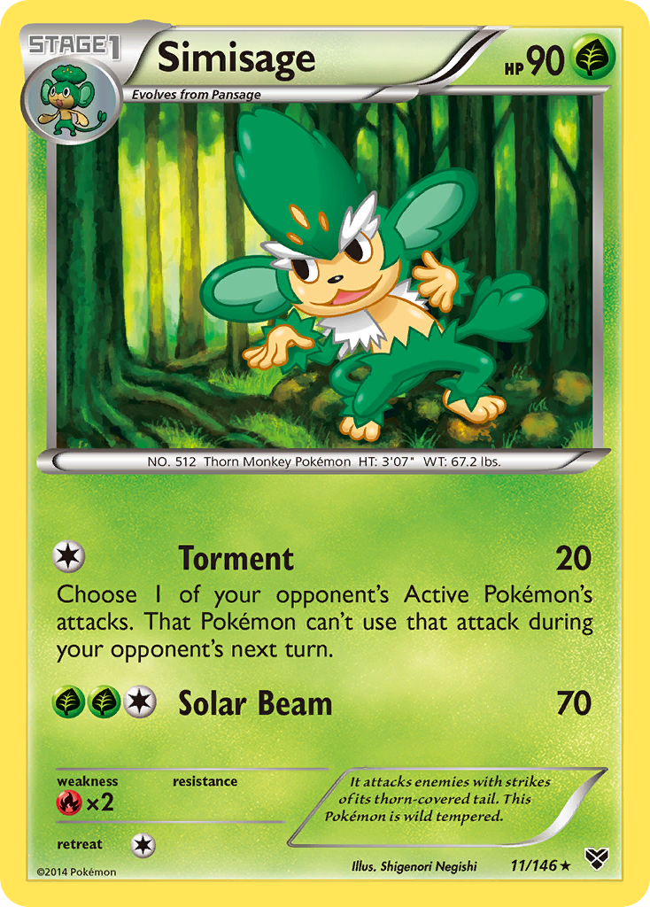 Simisage (11/146) [XY: Base Set] Reverse Holofoil