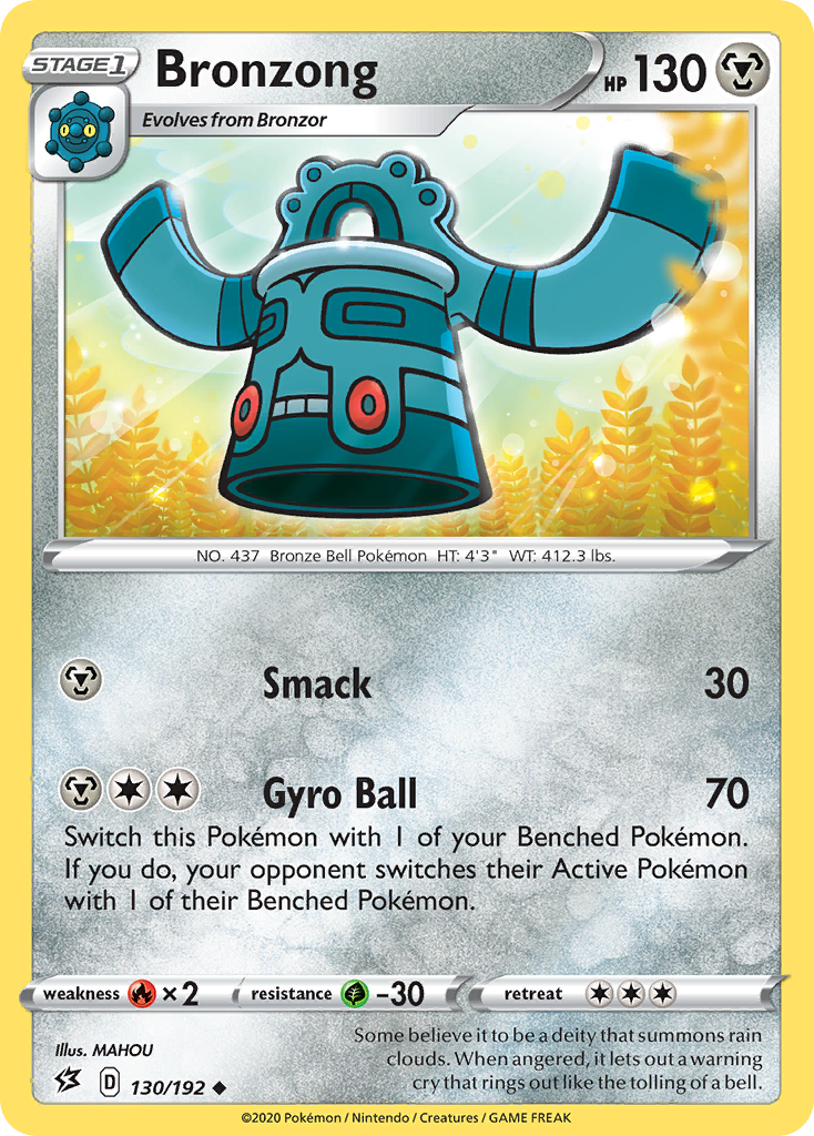 Bronzong (130/192) [Sword & Shield: Rebel Clash] Reverse Holofoil