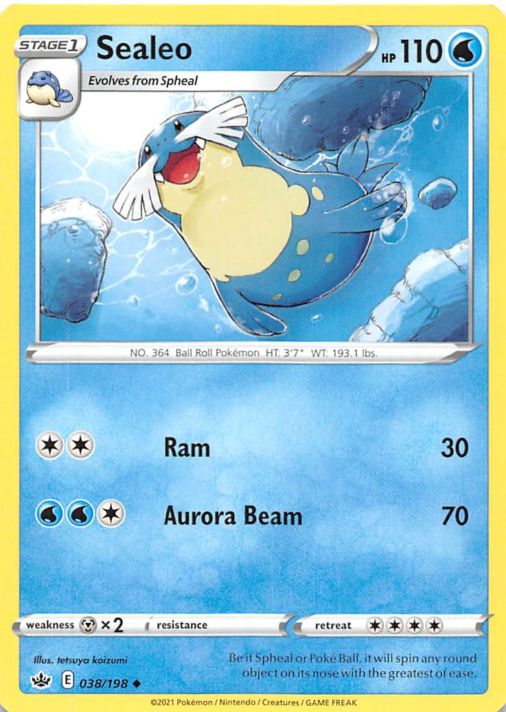 Sealeo (038/198) [Sword & Shield: Chilling Reign] Reverse Holofoil