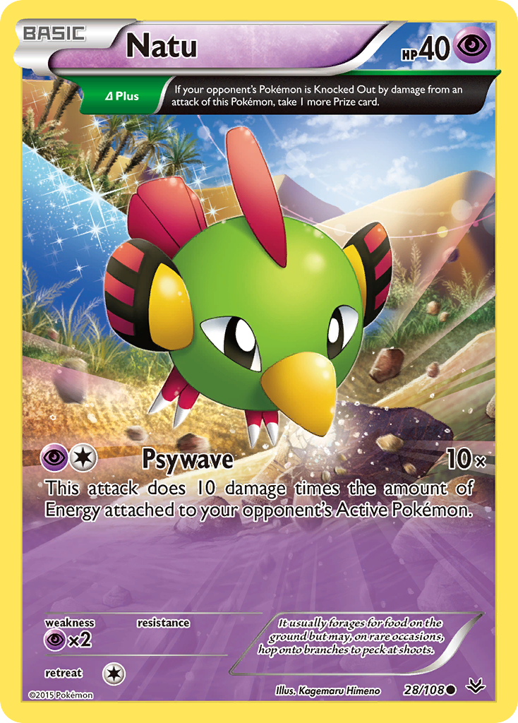 Natu (28/108) [XY: Roaring Skies] Reverse Holofoil