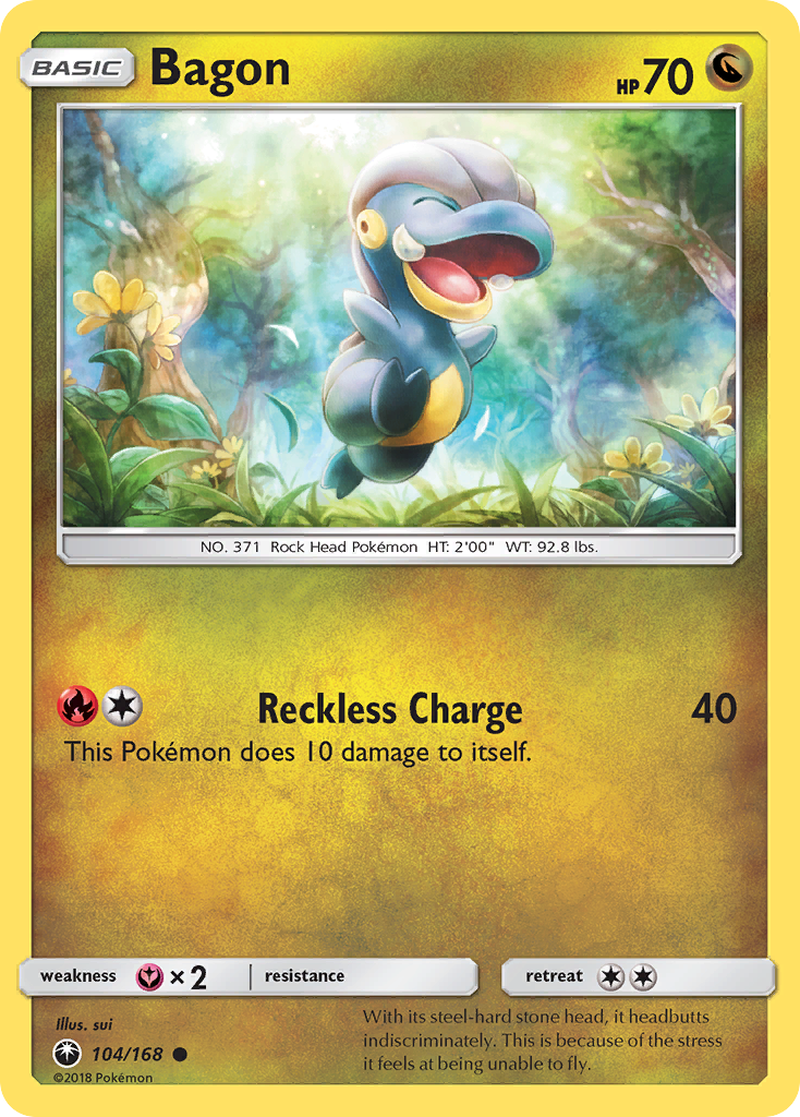 Bagon (104/168) [Sun & Moon: Celestial Storm] Reverse Holofoil