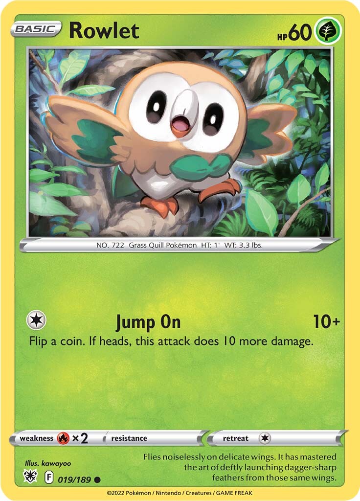 Rowlet (019/189) [Sword & Shield: Astral Radiance] Reverse Holofoil