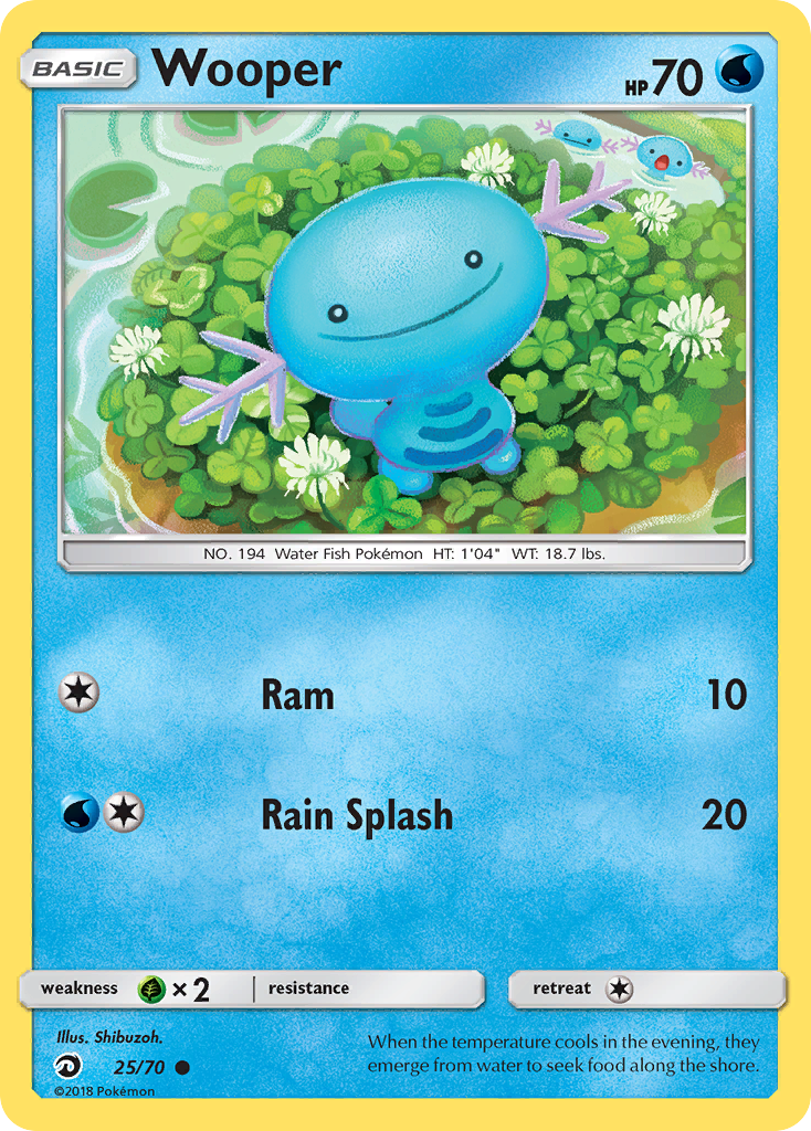 Wooper (25/70) [Sun & Moon: Dragon Majesty] Reverse Holofoil