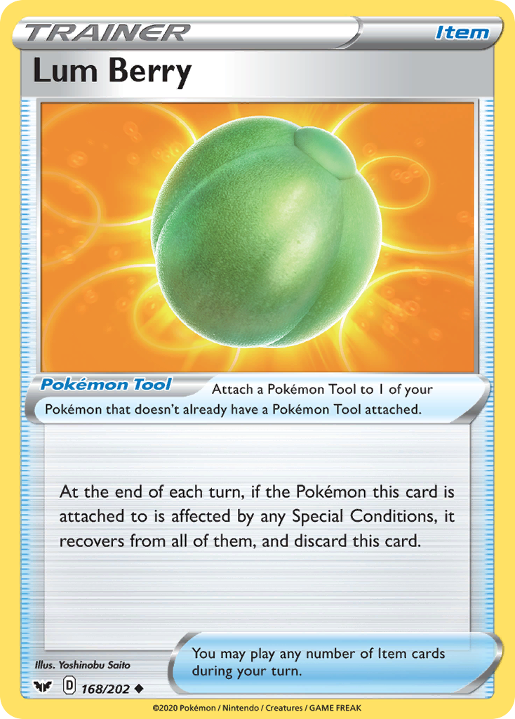Lum Berry (168/202) [Sword & Shield: Base Set] Reverse Holofoil