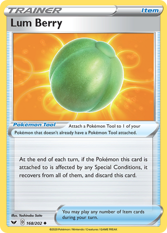 Lum Berry (168/202) [Sword & Shield: Base Set] Reverse Holofoil