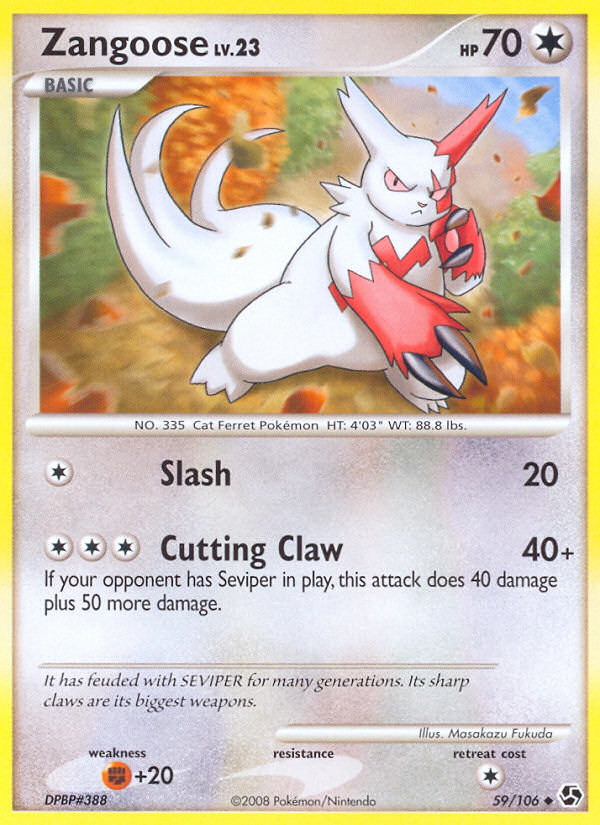 Zangoose (59/106) [Diamond & Pearl: Great Encounters] Reverse Holofoil