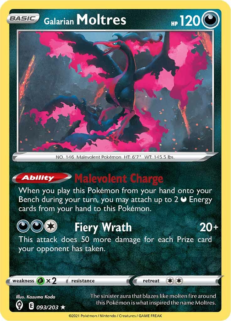Galarian Moltres (093/203) [Sword & Shield: Evolving Skies] Reverse Holofoil